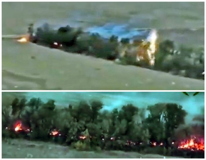 add new post ukrainian drone scattering molten iron over russian-held tree line zaporizhzhia oblast result attack screenshots telegram/goodwin81 fpv-drone-flamethrower-thermine-zaporizhzhia