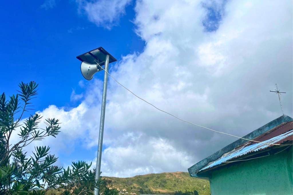 Solar powered megaphones are being installed in remote areas in Timor-Leste as part of a multi-hazard Early Warning System