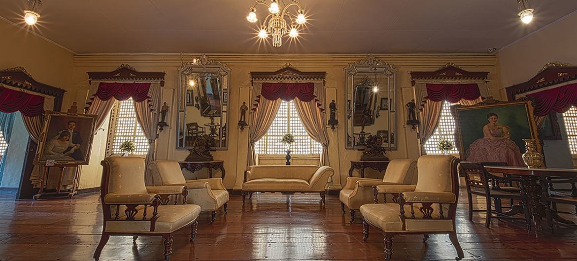 The sala or living room of the Syquia Mansion. 